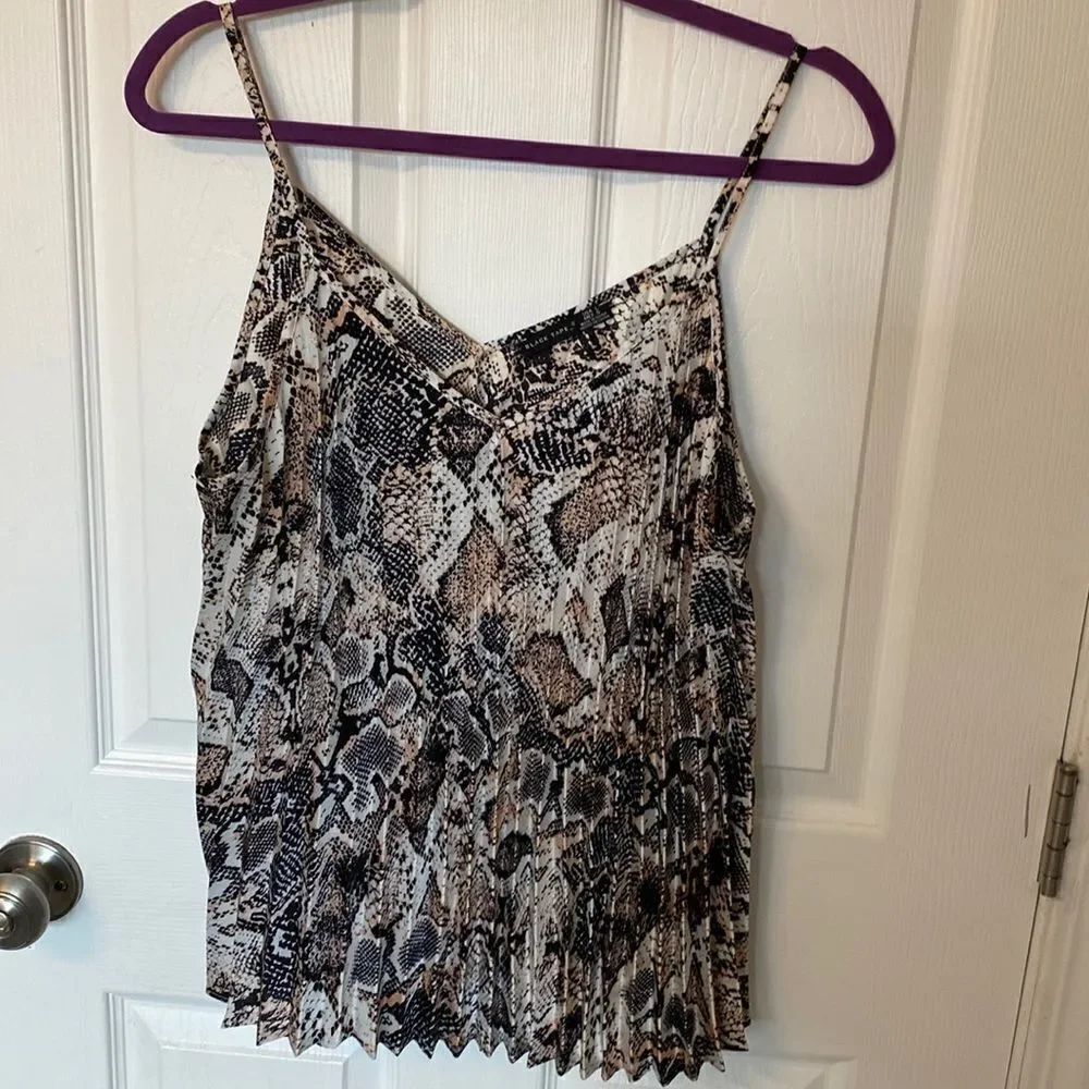 Black Tape- Snakeskin print tank- size large